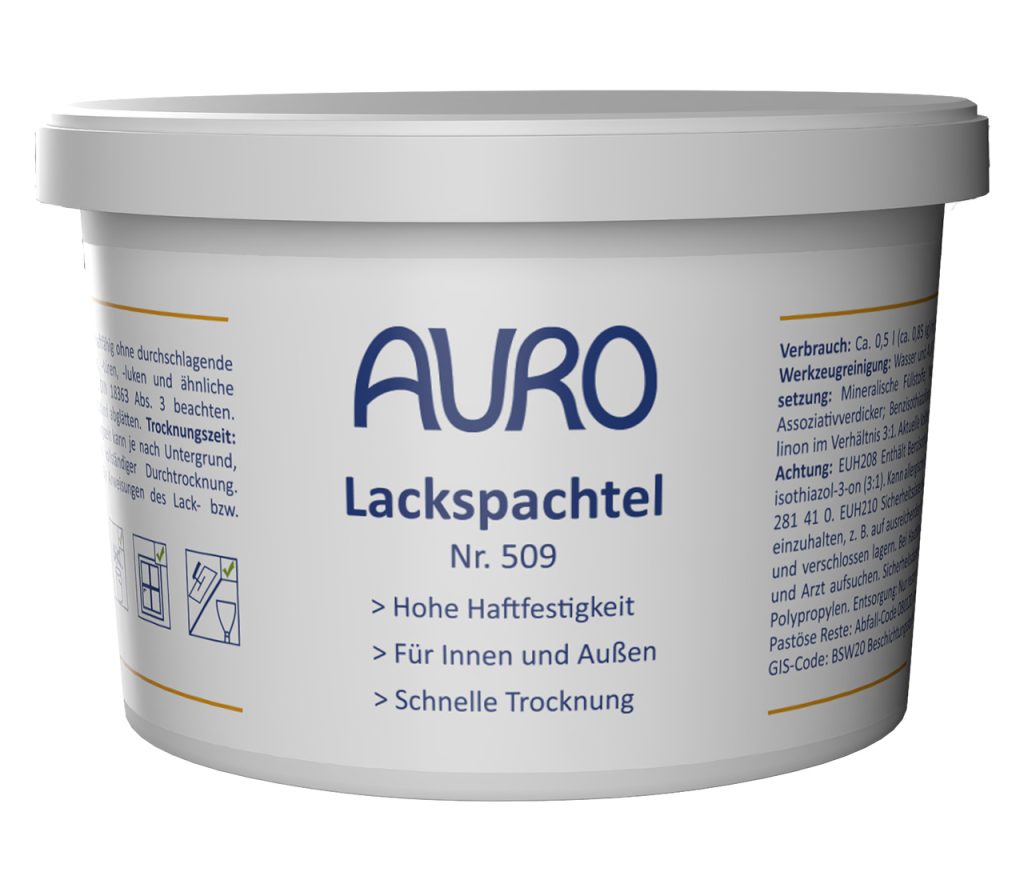 AURO Lake Macunu No. 509 – 0,4 kg'lık ambalaj, beyaz etiketli, etiket görünür