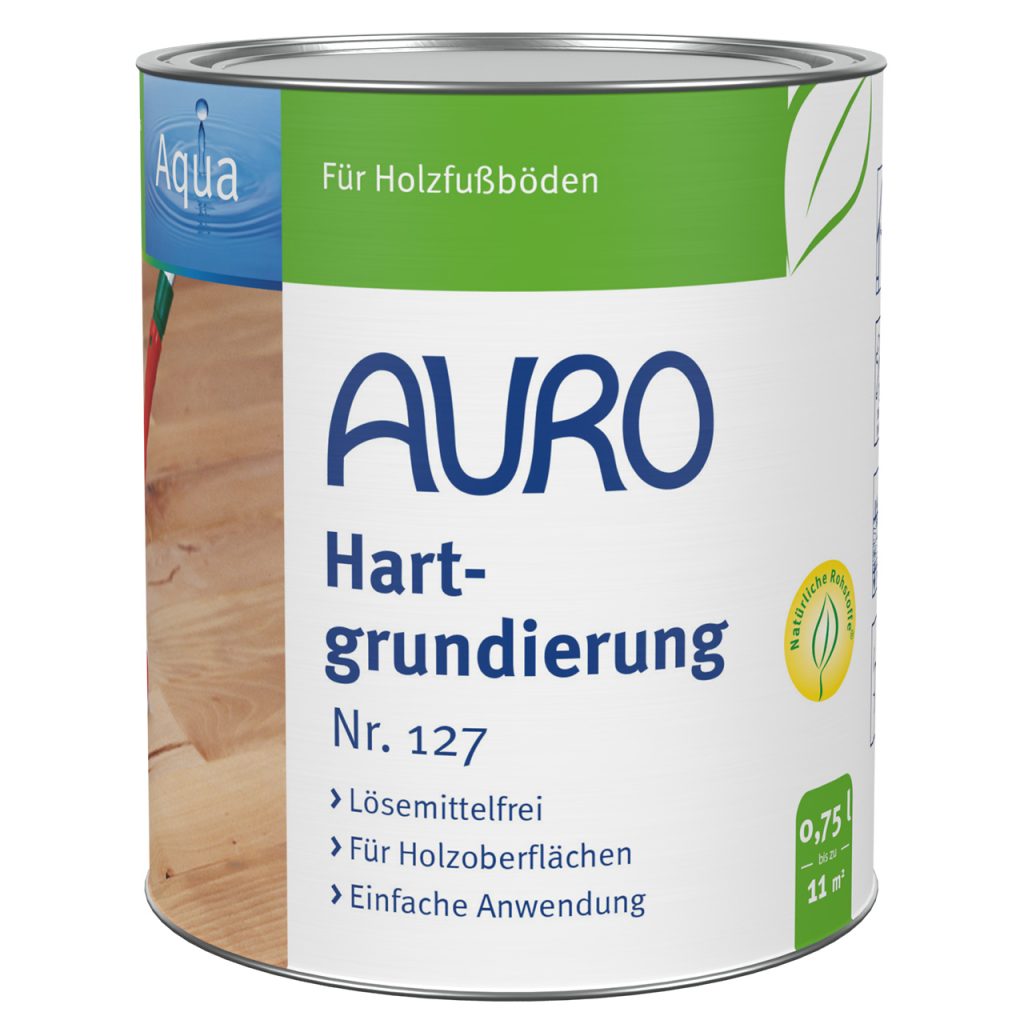 AURO Sert Astar No. 127, 0,75 litrelik kutu, solvent içermez ahşap astarı, Naturfarben