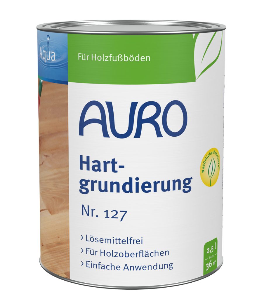 AURO Sert Astar No. 127, 2,5 litrelik kutu, solvent içermez ahşap astarı, Naturfarben