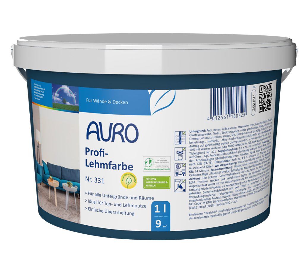 AURO Profi Kil Boyası No. 331, 1 litrelik ambalaj, etiketli ve REPLEBIN® işaretli ürün