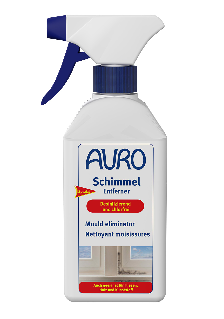 AURO Küf Giderici No. 412, 0,5 litre sprey şişe, beyaz etiketli, görünür şekilde klorsuz işaretli