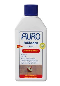 0,5 litre şişe AURO Zemin Bakımı No. 437, beyaz etiketli – işlenmiş ahşap zeminler için bakım ürünü