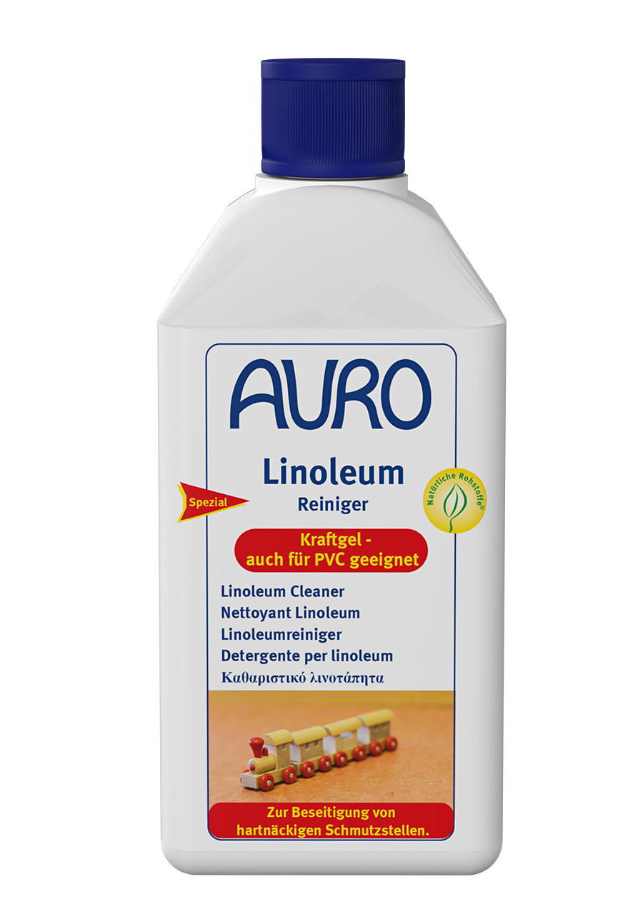 AURO Linolyum Temizleyici No. 656, 0,5 litre teneke şişe, linolyum ve PVC zeminler için güçlü jel, derinlemesine temizler ve yüzeyi korur.