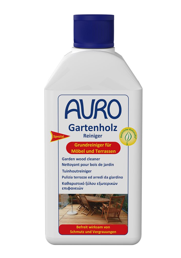AURO Bahçe Ahşabı Temizleyici No. 801, 0,5 litre şişe, ahşap, taş & beton yüzeyleri temizler, kayma riskini azaltır.